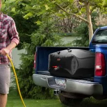 VEVOR Portable Water Storage Bladder 87 Gal PVC Collapsible Water Tank Black