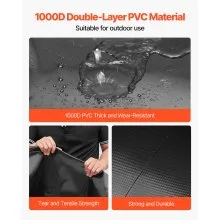 VEVOR Water Storage Bladder, 142.7 Gallon (540L) Water Storage Container Tank, 1000D PVC Large Capacity Soft Bag Bladder, Collapsible Portable for Garden Irrigation, Camping, RV, Emergency Use - Black