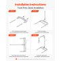 VEVOR Trapeze Bar for Bed Mobility Height-Adjustable Free Standing Trapeze Bar