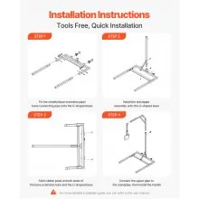 VEVOR Trapeze Bar for Bed Mobility Height-Adjustable Free Standing Trapeze Bar