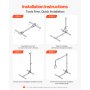 VEVOR Trapeze Bar for Bed Mobility 250 LBS Capacity Free Standing Trapeze Bar