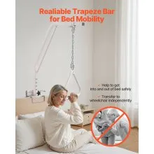 VEVOR Trapeze Bar for Bed Mobility 250LBS Bed Trapeze with Clamps & Metal Chain