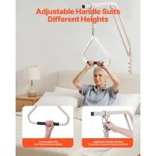 VEVOR Trapeze Bar for Bed Mobility 250LBS Bed Trapeze with Clamps & Metal Chain