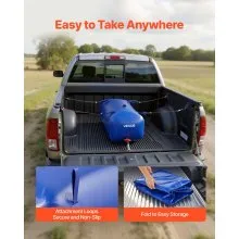 VEVOR Water Storage Bladder 30 Gallon Large Capacity Water Bag, Portable & Collapsible Soft Waters Container, Leakproof & Tear-Resistant PVC Emergency Waters Storage Tank for RV Truck & Outdoor Use