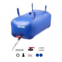 VEVOR Water Storage Bladder 30 Gallon Large Capacity Water Bag, Portable & Collapsible Soft Waters Container, Leakproof & Tear-Resistant PVC Emergency Waters Storage Tank for RV Truck & Outdoor Use