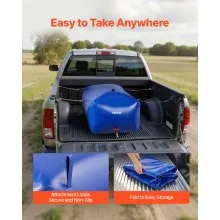 VEVOR Water Storage Bladder 105.7 Gallon Large Capacity Water Bag, Portable & Collapsible Soft Waters Container, Leakproof & Tear-Resistant PVC Emergency Waters Storage Tank for RV Truck & Outdoor Use