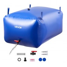 VEVOR Water Storage Bladder 105.7 Gallon Large Capacity Water Bag, Portable & Collapsible Soft Waters Container, Leakproof & Tear-Resistant PVC Emergency Waters Storage Tank for RV Truck & Outdoor Use