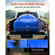 VEVOR Water Storage Bladder, 264 Gallon (1000L) Water Storage Container Tank, 1000D PVC Extra-Large Capacity Soft Bag Bladder, Foldable Portable for Garden Irrigation, Camping, RV, Fire Prevention