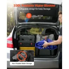 VEVOR Water Storage Bladder 87 Gal 1000D PVC Portable Collapsible Water Tank