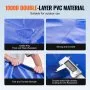 VEVOR Portable Water Storage Bladder 105.7 Gal 1000D PVC Collapsible Water Tank