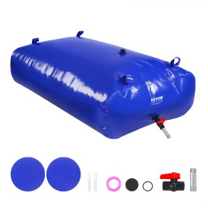 VEVOR Portable Water Storage Bladder 540L 1000D PVC Collapsible Tank