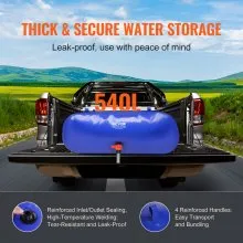 VEVOR Portable Water Storage Bladder 142.7 Gal 1000D PVC Collapsible Water Tank