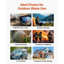VEVOR Water Storage Bladder, 35 Gallon Large Capacity TPU Soft Water Bag, Portable & Collapsible Water Storage Containers, Leakproof & Wear-Resistant RV Waters Tank for Camping Irrigation Outdoor Use