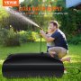 VEVOR Water Tank Bladder, 87 Gallon Large Capacity, PVC Collapsible Water Bladder Including Spigots and Overflow Kit, Portable Water Storage Bladder for Garden Water Catcher, Black
