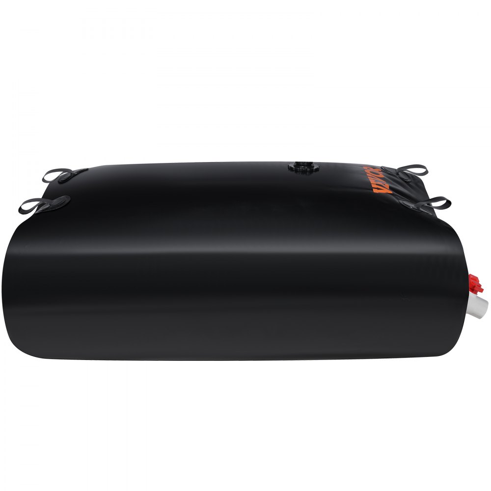 VEVOR Water Tank Bladder, 143 Gallon Large Capacity, PVC Collapsible Water Bladder Including Spigots and Overflow Kit, Portable Water Storage Bladder for Garden Water Catcher, Black