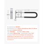 VEVOR Toilet Safety Rail, 23.8 Inch U-Shaped Handicap Grab Bar, Foldable Senior Safety Pole, Flip Up Toilet Grab Bar with Anti-Slip Support Handle, 300 Lb Load Capacity for Elderly, Disabled, Pregnant