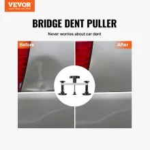 VEVOR 25 PCS Dent Repair Kit, Paintless Dent Removal Kit with Bridge Puller and Puller Tabs, Auto Body Dent Puller Kit with Hot Glue Gun, Glue Sticks for Vehicles, Refrigerators, Metal Surface Dents