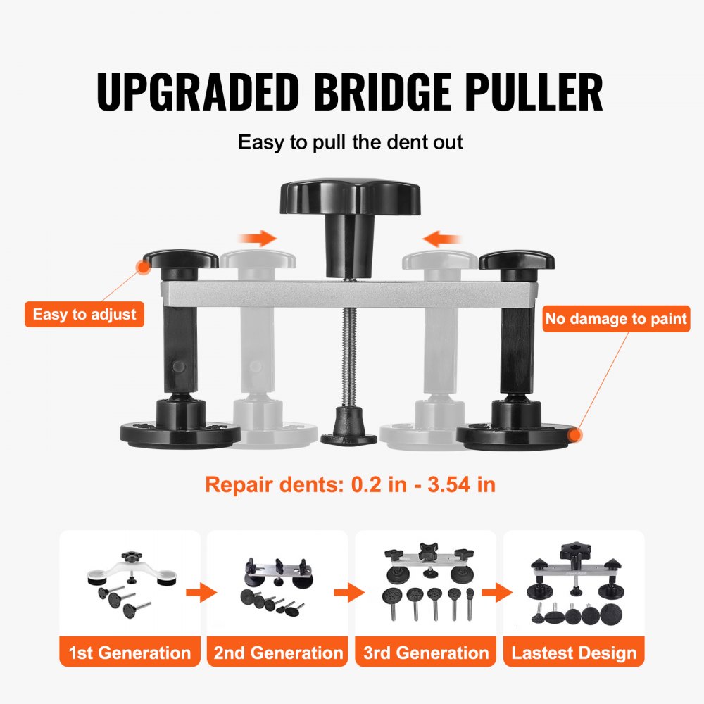 VEVOR Car Body Dent Puller Bridge Lifter Tool Paintless Hail Remover Repair Kit