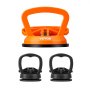 VEVOR dent removal kit with one orange and two black suction cups for effective dent removal.