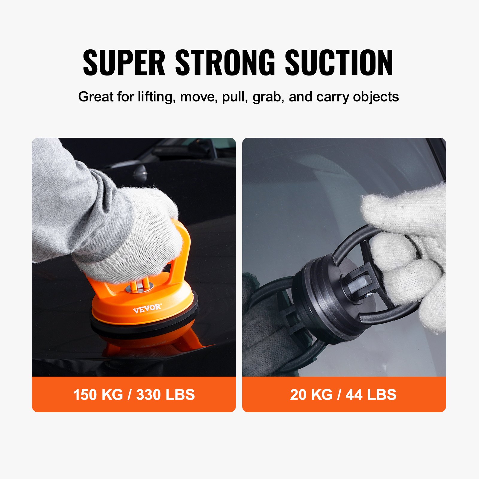 VEVOR dent removal kit with super strong suction for lifting, pulling, and carrying objects.