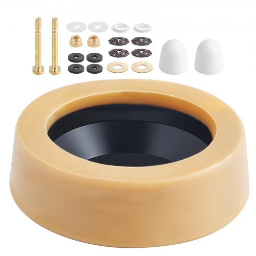 Extra Thick Toilet Wax Ring Kit with Brass Bolts Fits 3-Inch/4-Inch Drain Pipes