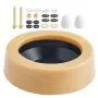 Extra Thick Toilet Wax Ring Kit with Brass Bolts Fits 3-Inch/4-Inch Drain Pipes