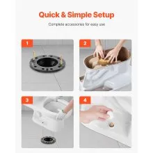 Extra Thick Toilet Wax Ring Kit with Brass Bolts Fits 3-Inch/4-Inch Drain Pipes