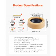 Extra Thick Toilet Wax Ring Kit with Brass Bolts Fits 3-Inch/4-Inch Drain Pipes