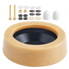 Extra Thick Toilet Wax Ring Kit with Brass Bolts Fits 3-Inch/4-Inch Drain Pipes