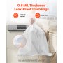 VEVOR Drawstring Trash Bags, 13 Gallon 110 Count Tall Kitchen Trash Bags, Extra Thick Fresh Scent Garbage Bag, Recyclable Bin Bag with Drawstrings, for Home Kitchen, Office, RV and Camping (White)