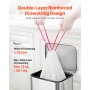 VEVOR Drawstring Trash Bags, 13 Gallon 110 Count Tall Kitchen Trash Bags, Extra Thick Fresh Scent Garbage Bag, Recyclable Bin Bag with Drawstrings, for Home Kitchen, Office, RV and Camping (White)