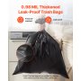 VEVOR Drawstring Trash Bags, 30 Gallon 50 Count Tall Kitchen Trash Bags, Extra Thick Tough and Durable Garbage Bag, Recyclable Bin Bag with Drawstrings, for Home Kitchen, Office, RV & Camping (Black)