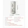 VEVOR 30 Gallon Electric Tank Water Heater, 5000W Point-of-Use Hot Water Heater with LED Display, Knob Control, Top Outlet, 240V with T&P Valve for Large Families, Small Commercial Spaces, Gray