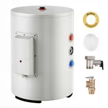 VEVOR Electric Water Heater, 10 Gallon Tank Instant Hot Water Heater, 1.6Kw Tankless Water Heater w/ LED Display,Knob Control, IPX4 Waterproof Side Connection On Demand Heaters for Shower, Bath