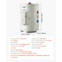 VEVOR 6 Gallon Electric Tank Water Heater, 1600W Point-of-Use Hot Water Heater with LED Display, Knob Control, Top Outlet, 120V Storage Design with T&P Valve for Studio Apartments, RVs, Gray