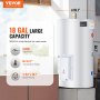 VEVOR 18 Gallon Electric Water Heater Instant Hot 1.6Kw LED Display for Shower