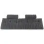 VEVOR Headboard Pillow, King Size Wedge Headboard Pillow with 2 Side Pockets and 2 Headrests, Bed Wedge Pillow with Washable Flannel Cloth, for Reading, Gaming, Resting, Working in Bed, Grey