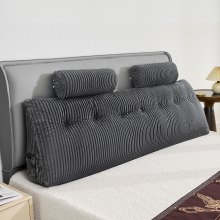 Headboard Pillow King Wedge Headboard Pillow with 2 Pockets & Headrests