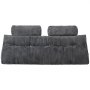 VEVOR Headboard Pillow, Queen Size Wedge Headboard Pillow with 2 Side Pockets and 2 Headrests, Bed Wedge Pillow with Washable Flannel Cloth, for Reading, Gaming, Resting, Working in Bed, Grey