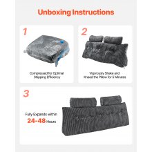 Headboard Pillow Queen Wedge Headboard Pillow with 2 Pockets & Headrests