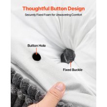 Headboard Pillow Queen Wedge Headboard Pillow with 2 Pockets & Headrests
