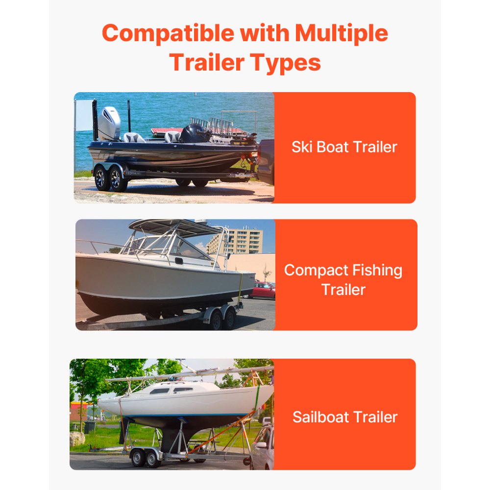 VEVOR Boat Trailer Guide, 40″ Adjustable Design Trailer Guide Poles, 2PCS High-Hardness Steel Trailer Guide-Ons, Trailer Guides with PVC Pipe Posts, for Ski Boat, Fishing Boat or Sailboat Trailer