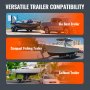 versatile trailer compatibility: ski boat trailer, compact fishing trailer, sailboat trailer.