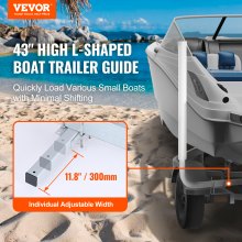 VEVOR Boat Trailer Guide, 43” Adjustable Design Trailer Guide Poles, 2PCS Rustproof Galvanized Steel Trailer Guide, Trailer Guides with PVC Pipes, for Ski Boat, Fishing Boat or Sailboat Trailer 2024