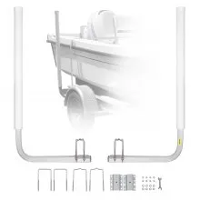 VEVOR Boat Trailer Guide, 40″ Adjustable Design Trailer Guide Poles, 2PCS High-Hardness Steel Trailer Guide-Ons, Trailer Guides with PVC Pipe Posts, for Ski Boat, Fishing Boat or Sailboat Trailer