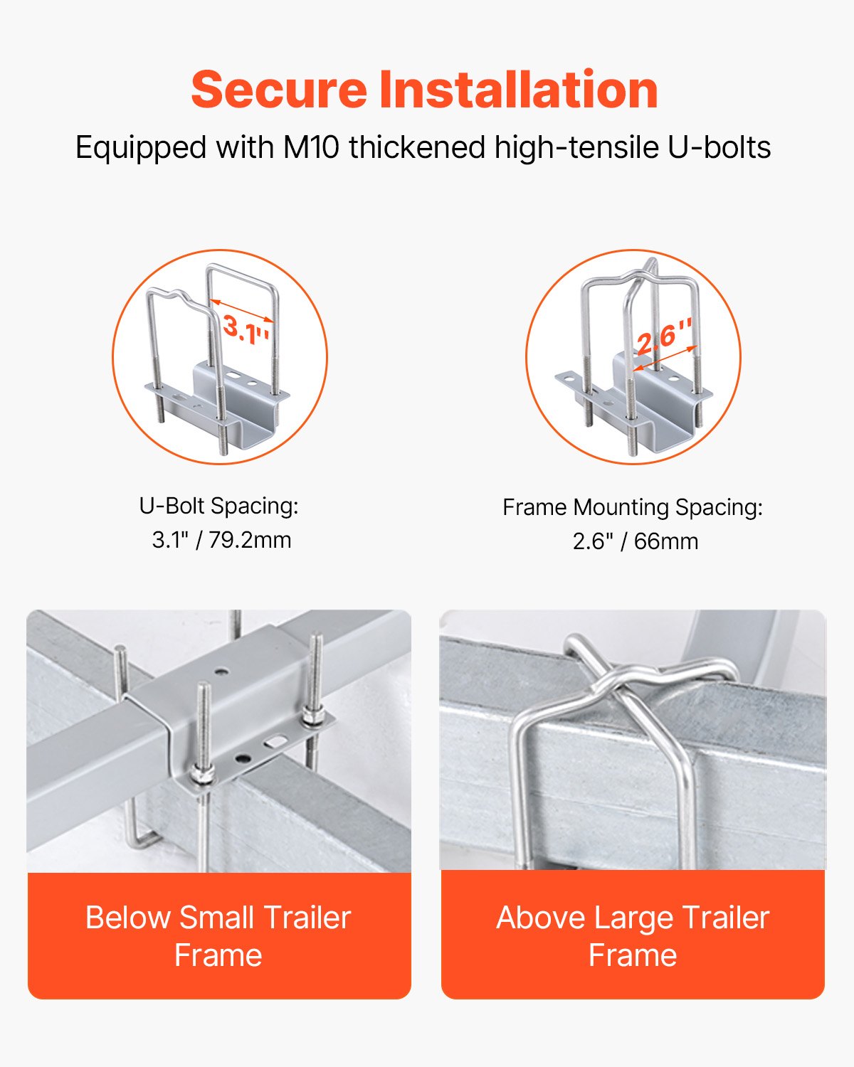 VEVOR Boat Trailer Guide, 40″ Adjustable Design Trailer Guide Poles, 2PCS High-Hardness Steel Trailer Guide-Ons, Trailer Guides with PVC Pipe Posts, for Ski Boat, Fishing Boat or Sailboat Trailer
