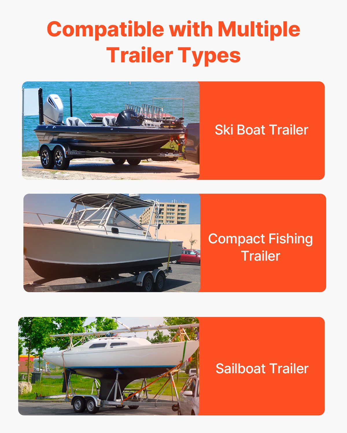 VEVOR Boat Trailer Guide, 40″ Adjustable Design Trailer Guide Poles, 2PCS High-Hardness Steel Trailer Guide-Ons, Trailer Guides with PVC Pipe Posts, for Ski Boat, Fishing Boat or Sailboat Trailer