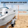 VEVOR Boat Trailer Guide, 1,2M justerbar design tilhengerføringsstenger, 2 STK Rustfast galvanisert stål tilhengerguide ons, tilhengerguider med PVC-rør, for skibåt, fiskebåt eller seilbåthenger