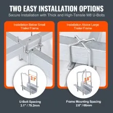 VEVOR Marine Trailer Guide Set, 48'' Flexibly Adjustable Poles, Pair of Steel Supports with PVC Coating, Ideal for Ski, Fishing, and Sailboat Transport, 2024