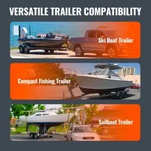 VEVOR Marine Trailer Guide Set, 48'' Flexibly Adjustable Poles, Pair of Steel Supports with PVC Coating, Ideal for Ski, Fishing, and Sailboat Transport, 2024